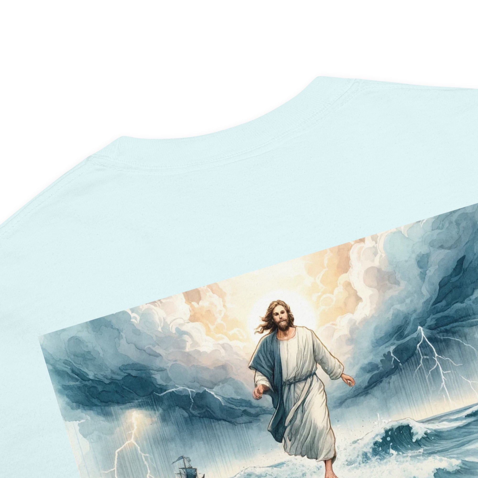 Jesus Walking On Water Miracle T - Shirt - He Who Is Almighty