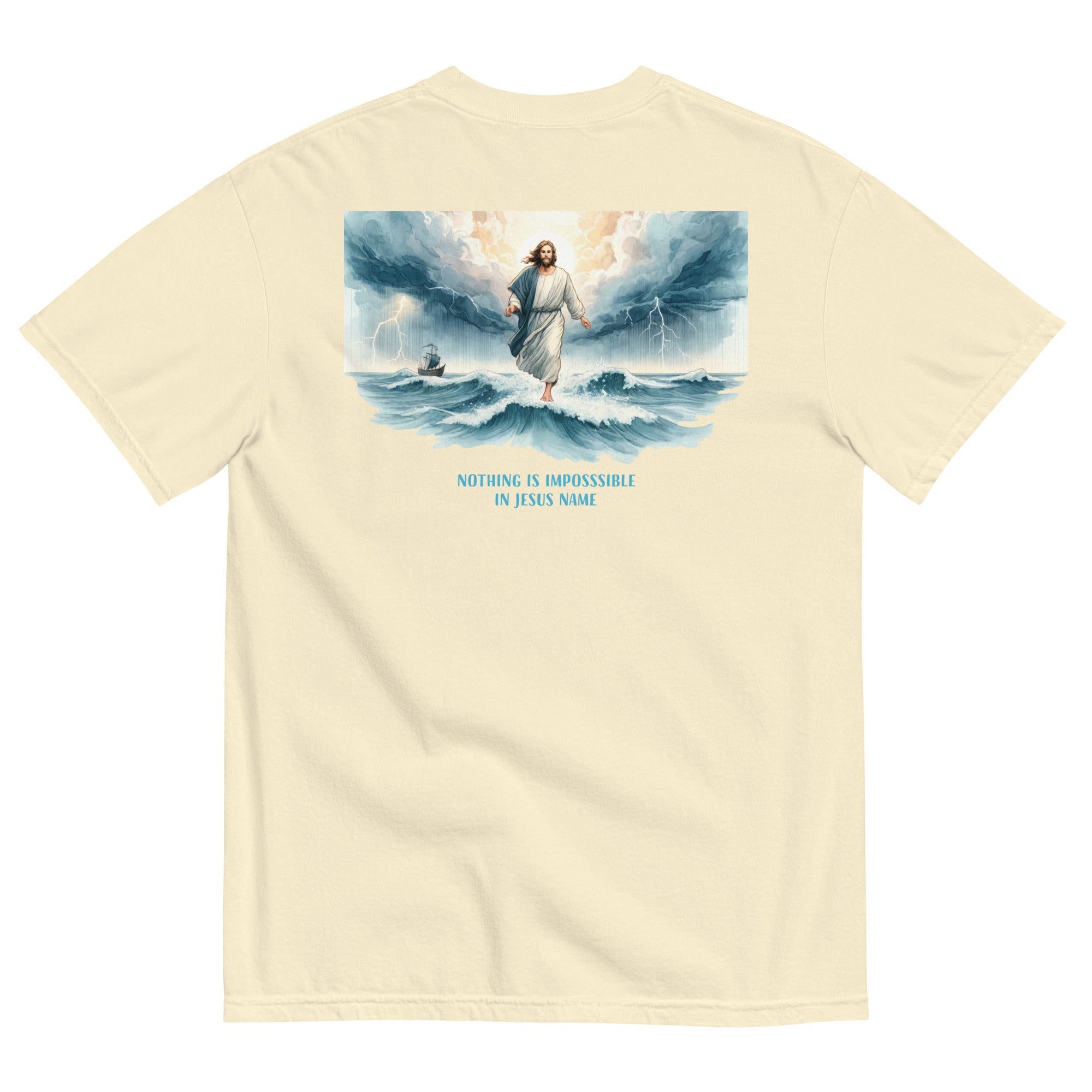 Jesus Walking On Water Miracle T - Shirt - He Who Is Almighty