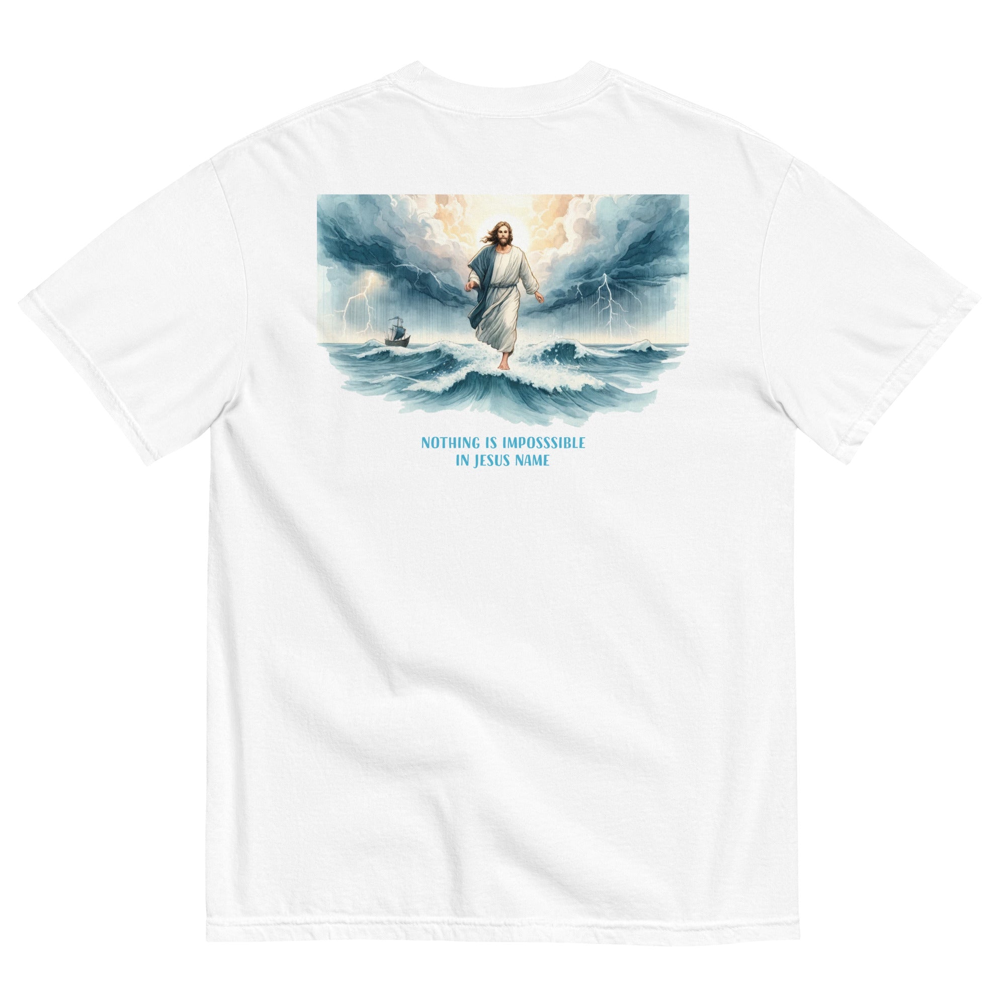 Jesus Walking On Water Miracle T - Shirt - He Who Is Almighty