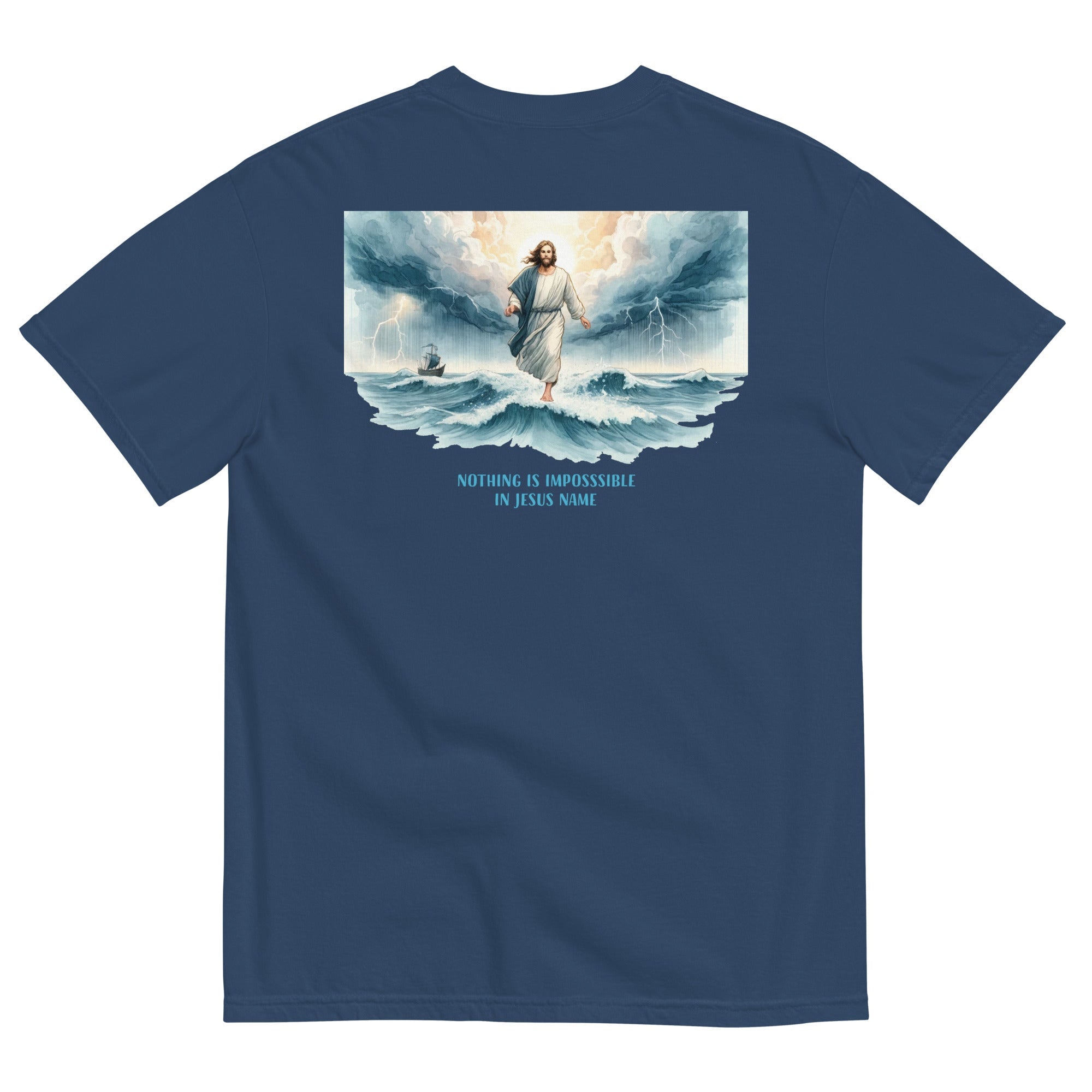 Jesus Walking On Water Miracle T - Shirt - He Who Is Almighty