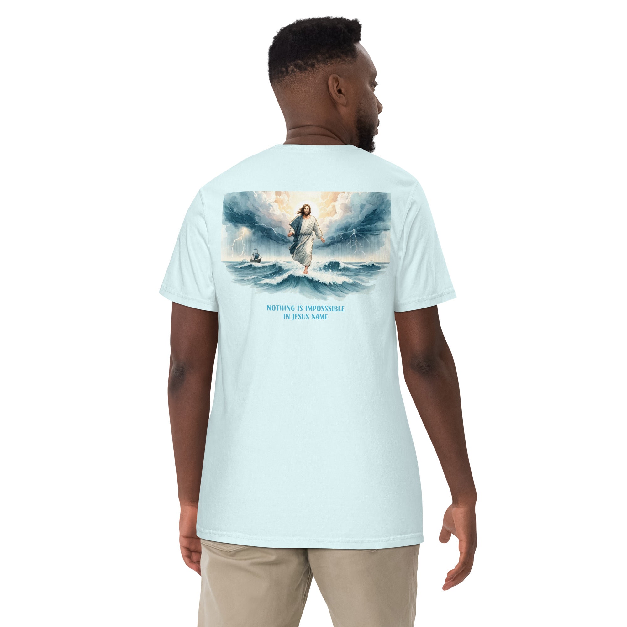 Jesus Walking On Water Miracle T - Shirt - He Who Is Almighty